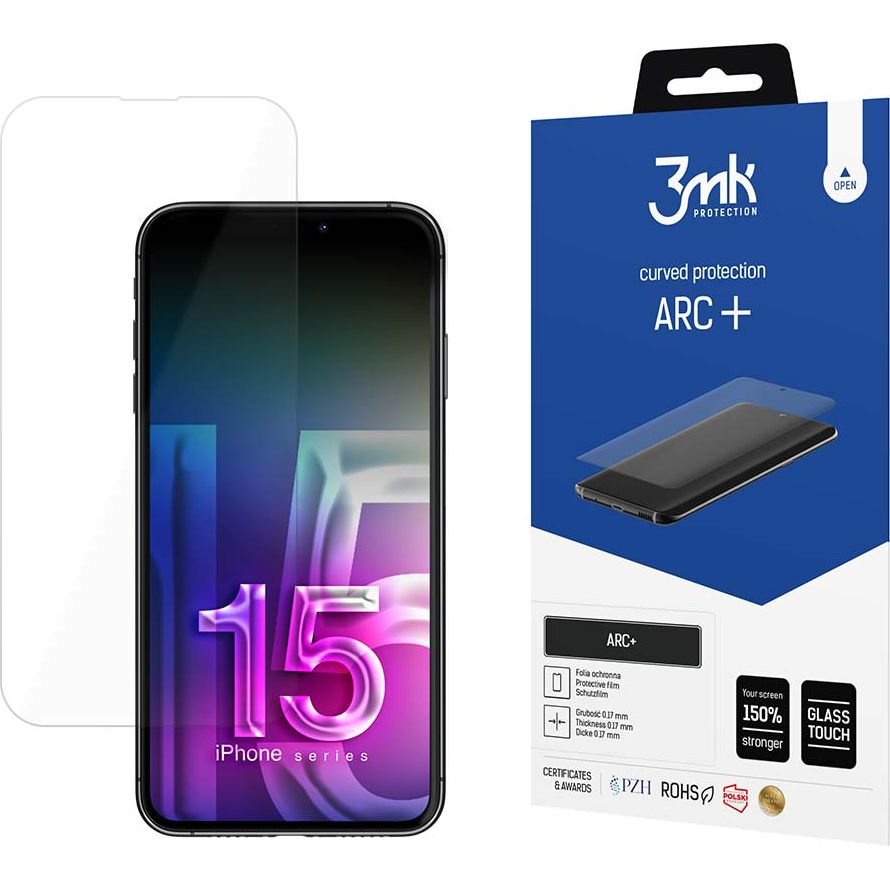 Bildschirmfolie 3mk ARC+ für iPhone 15