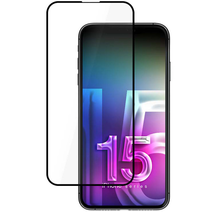 Gehärtetes Glas 3mk HardGlass Max für iPhone 15 Pro Max, Schwarzen Rahmen