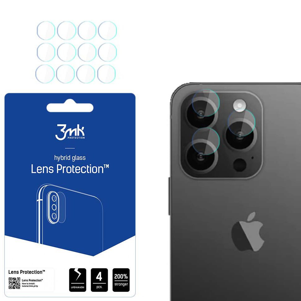Objektivschutz 3mk Lens Protection für iPhone 15 Pro Max, 4 Sätze