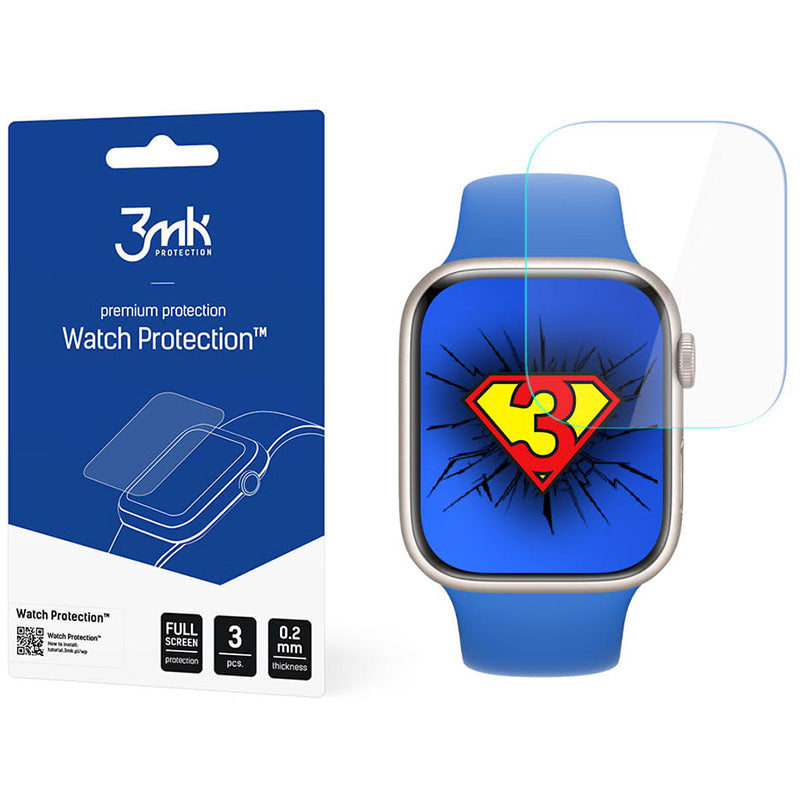 Schutzfolie 3mk Watch Protection für Apple Watch 45 mm, 3 Stück