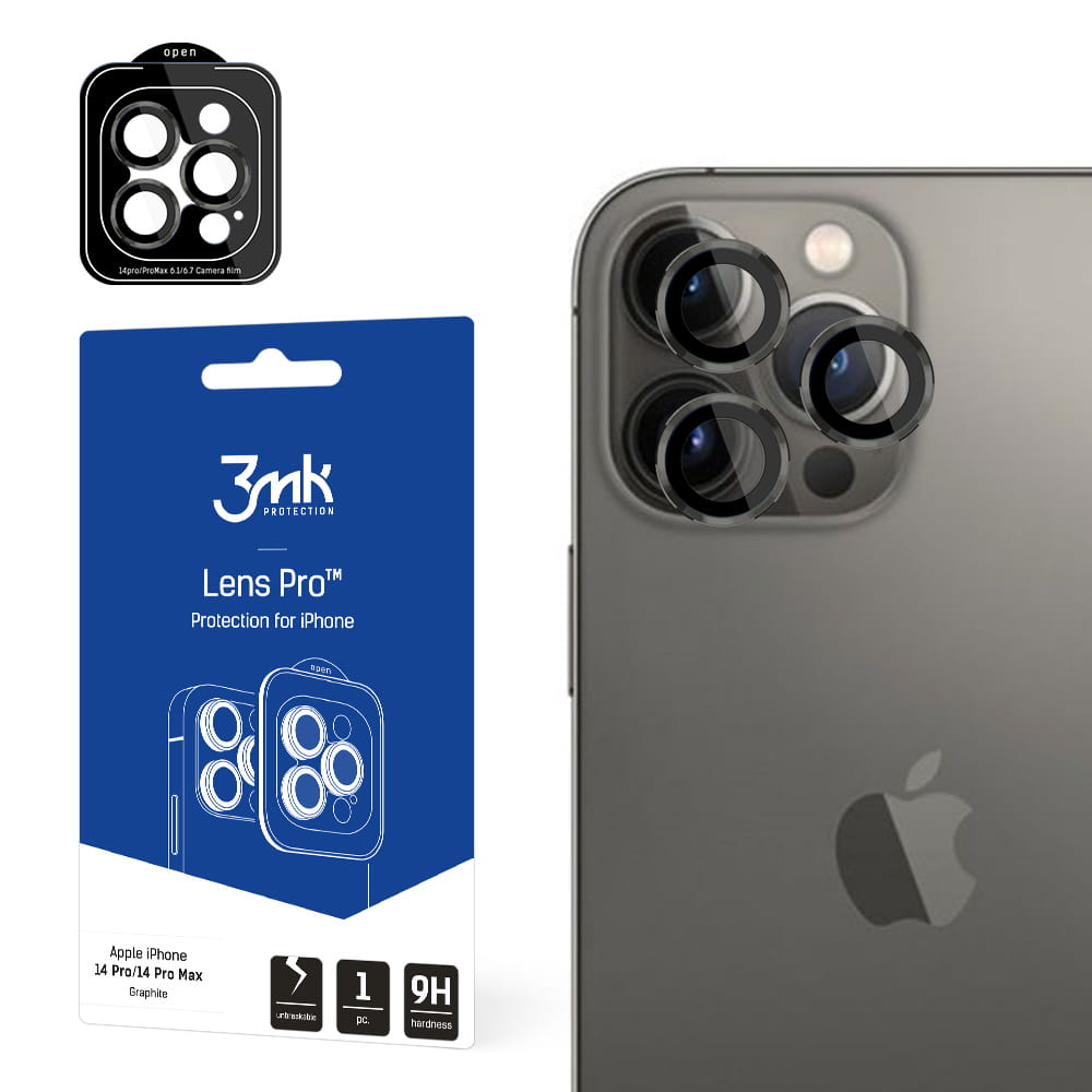 Objektivschutz 3mk Lens Protection Pro für iPhone 14 Pro / 14 Pro Max, Graphite