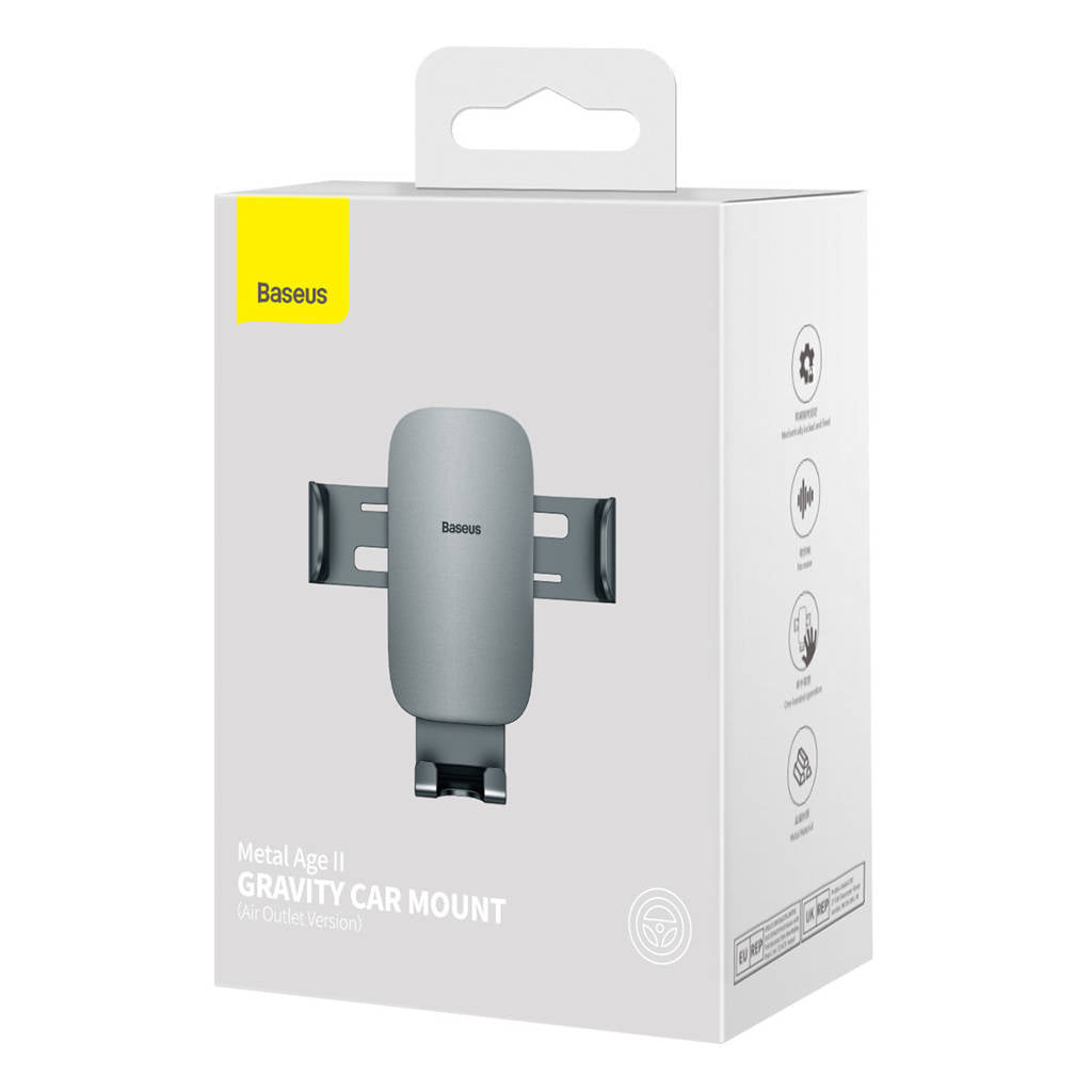 Handyhalterung Baseus Metal Age II Gravity Car Mount, Dunkelgrau