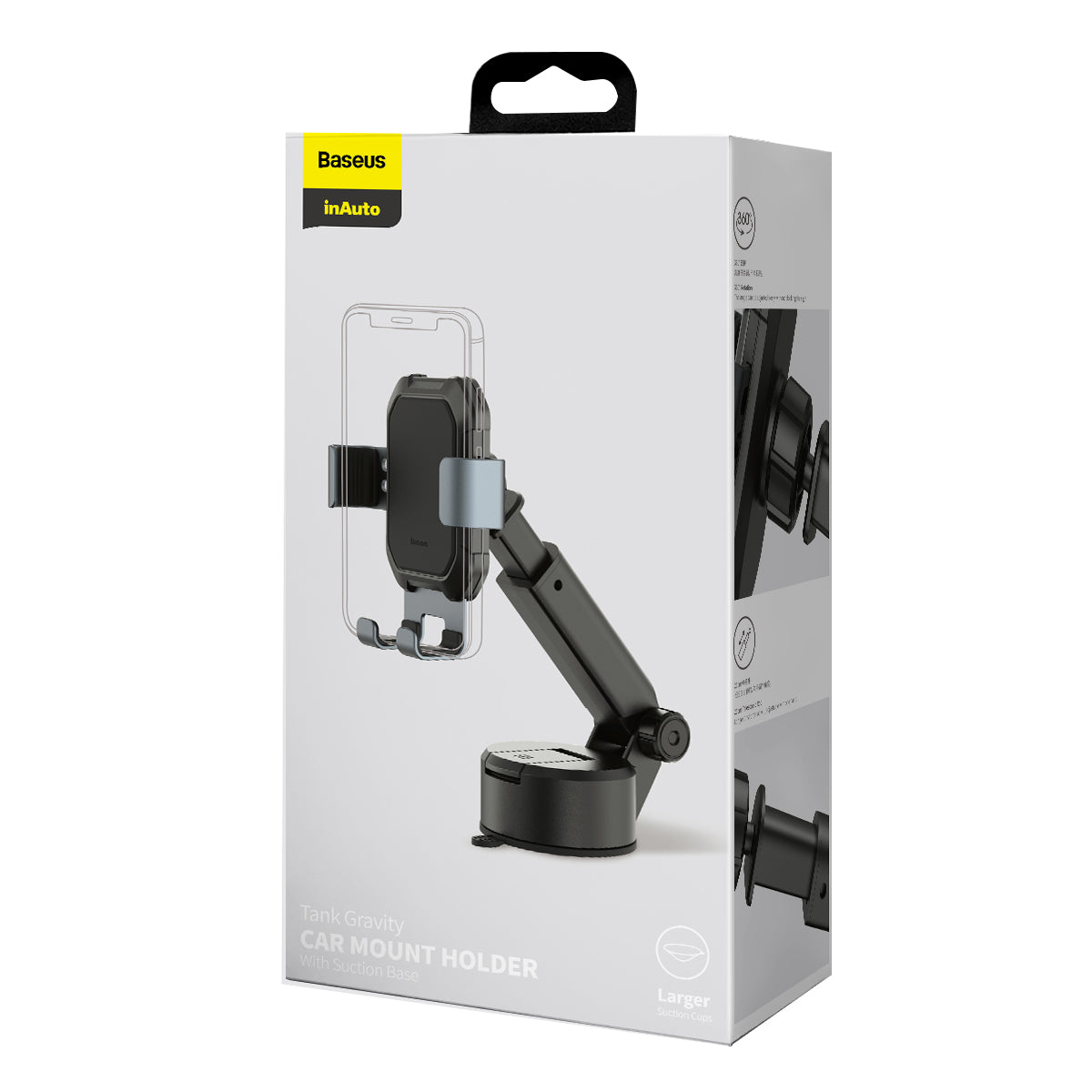 Handyhalterung für Auto Baseus Tank Gravity Car Mount Holder, schwarz