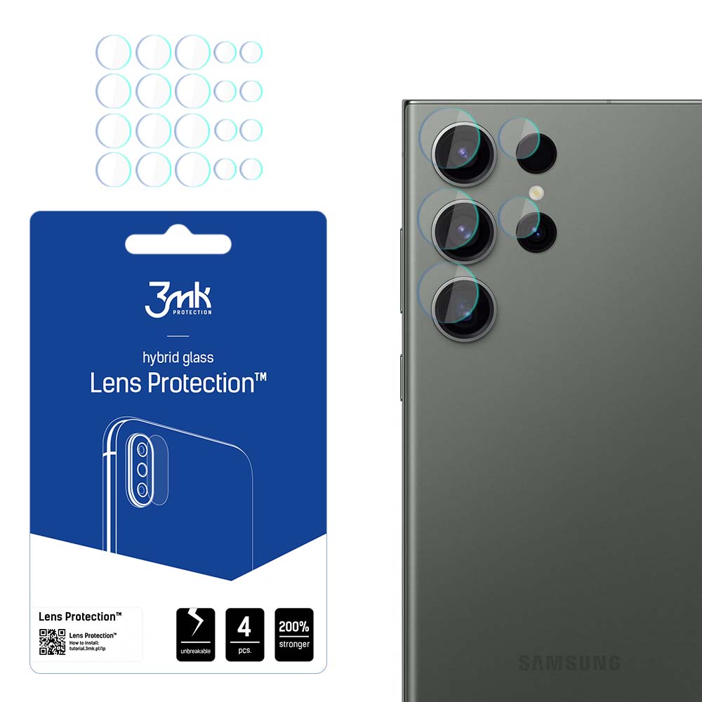 Objektivschutz 3mk Lens Protection für Galaxy S23 Ultra, 4 Sätze