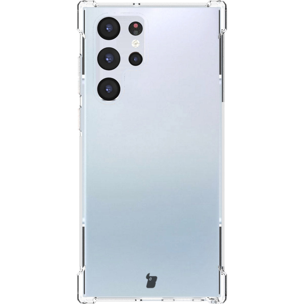 Schutzhülle + 2x Folie + Kameraschutz Bizon Case Clear Pack für Galaxy S22 Ultra, Transparent