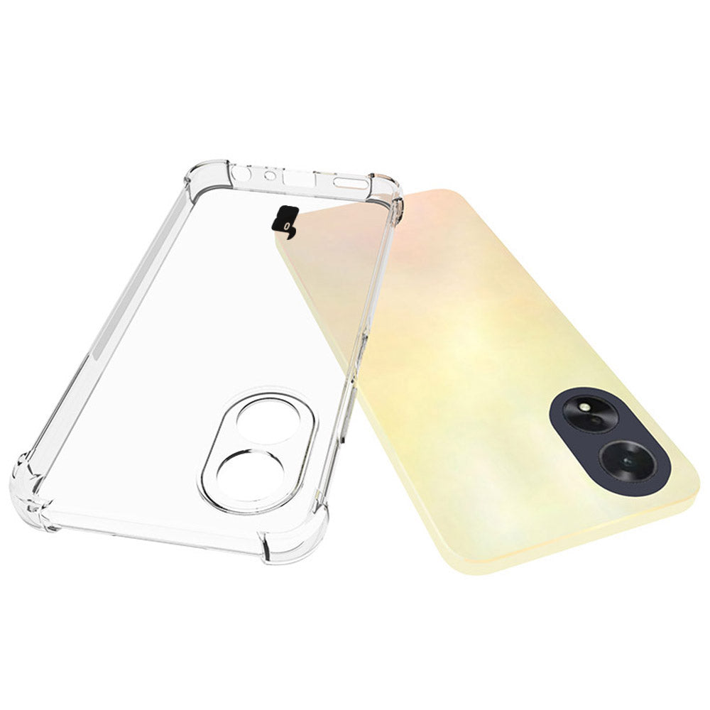 Schutzhülle + 2x Glas Bizon Case Clear Pack für Oppo A38 4G, Transparent