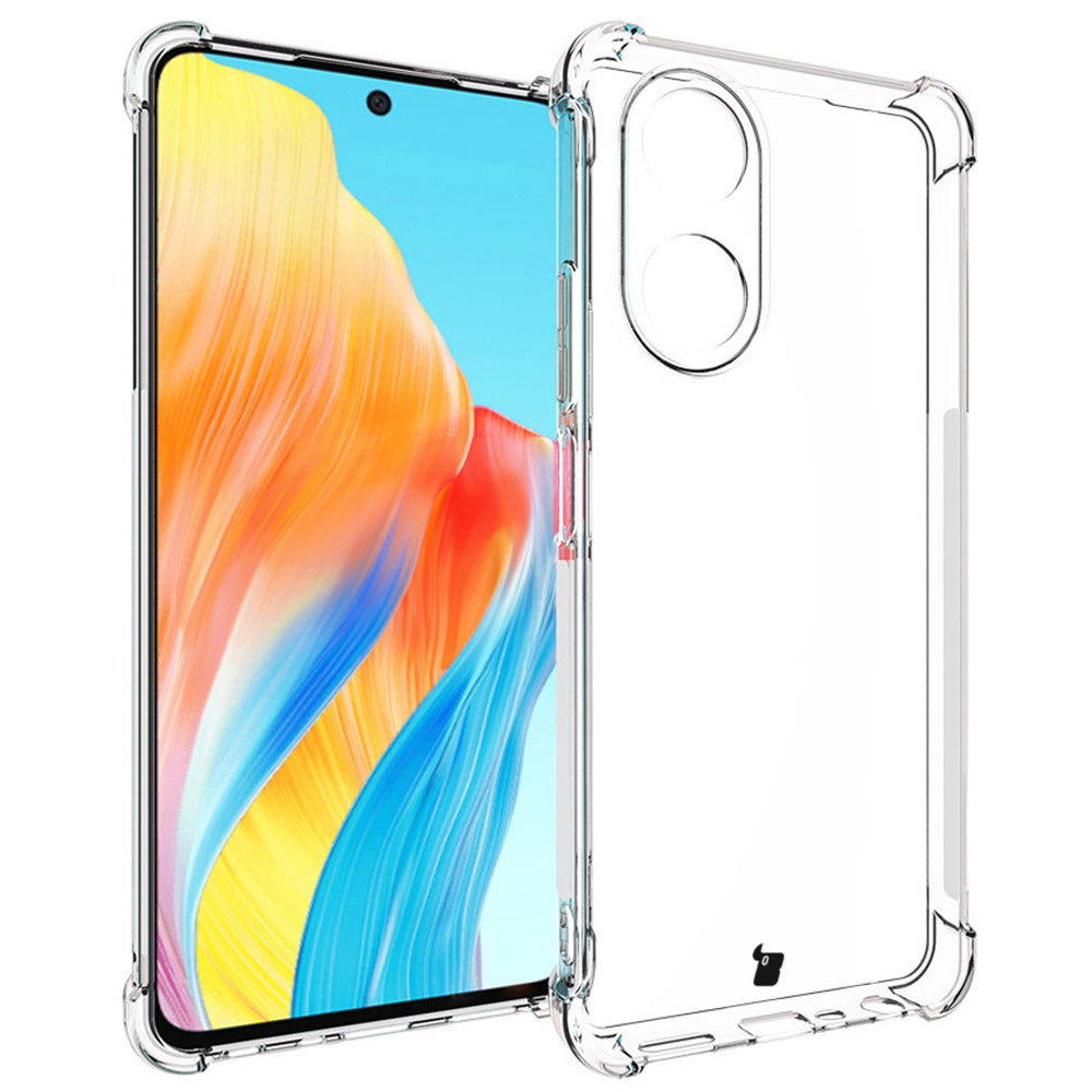 Schutzhülle + 2x Glas Bizon Case Clear Pack für Oppo A58 4G, Transparent