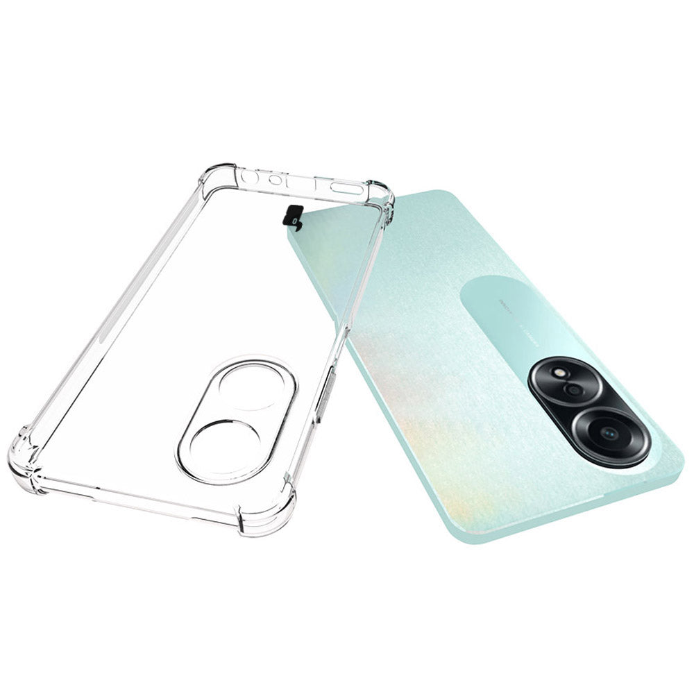 Schutzhülle + 2x Glas Bizon Case Clear Pack für Oppo A58 4G, Transparent