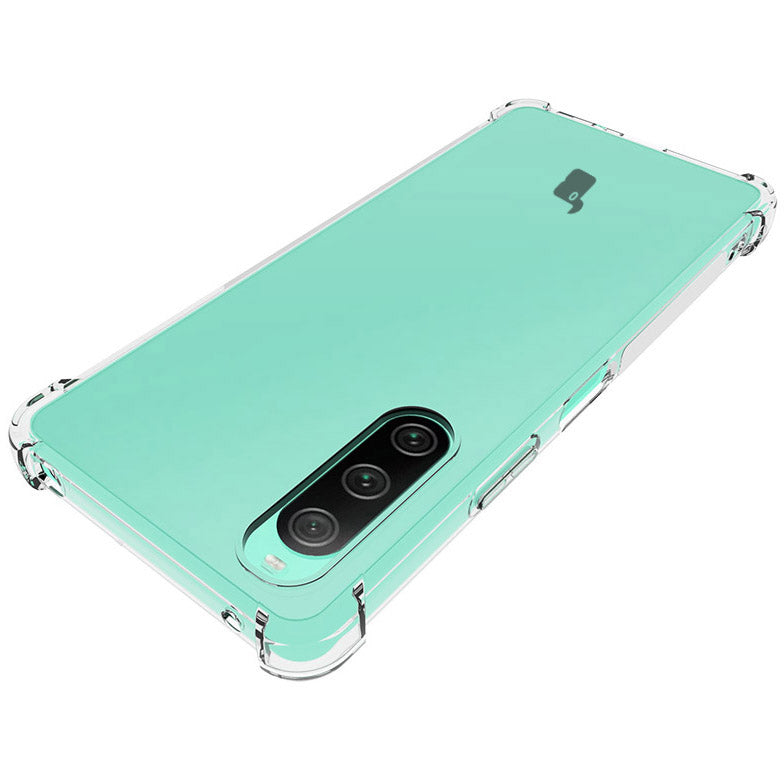 Schutzhülle + 2x Glas Bizon Case Clear Pack für Sony Xperia 10 V, Transparent