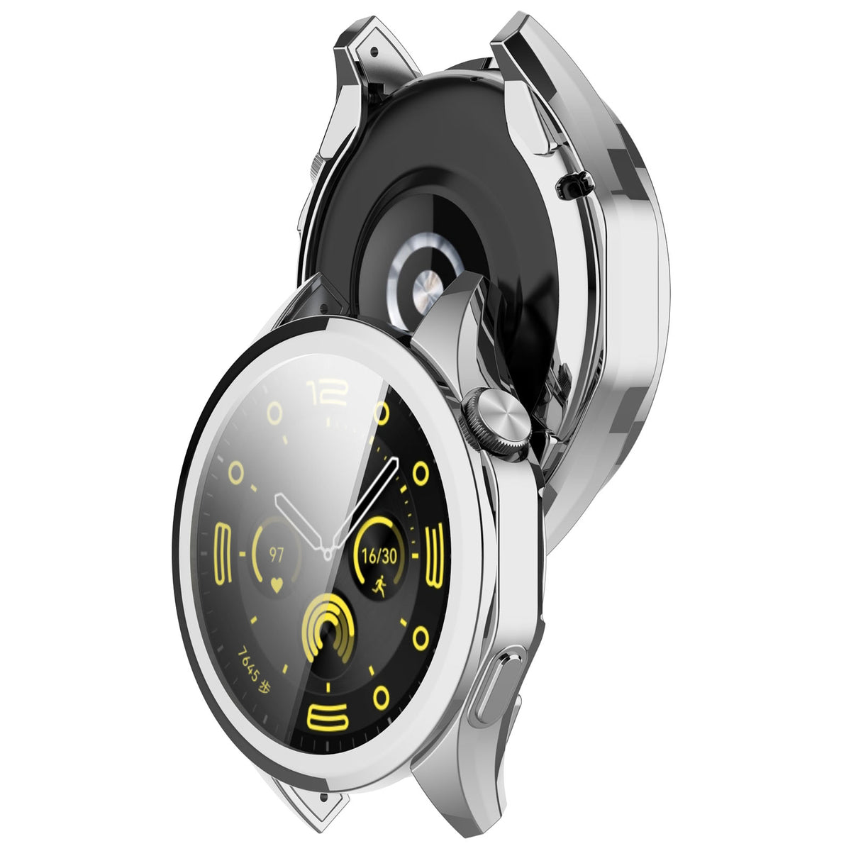 Schutzhülle Bizon Case Watch Felipe für Huawei Watch GT 4 46 mm, Silbern