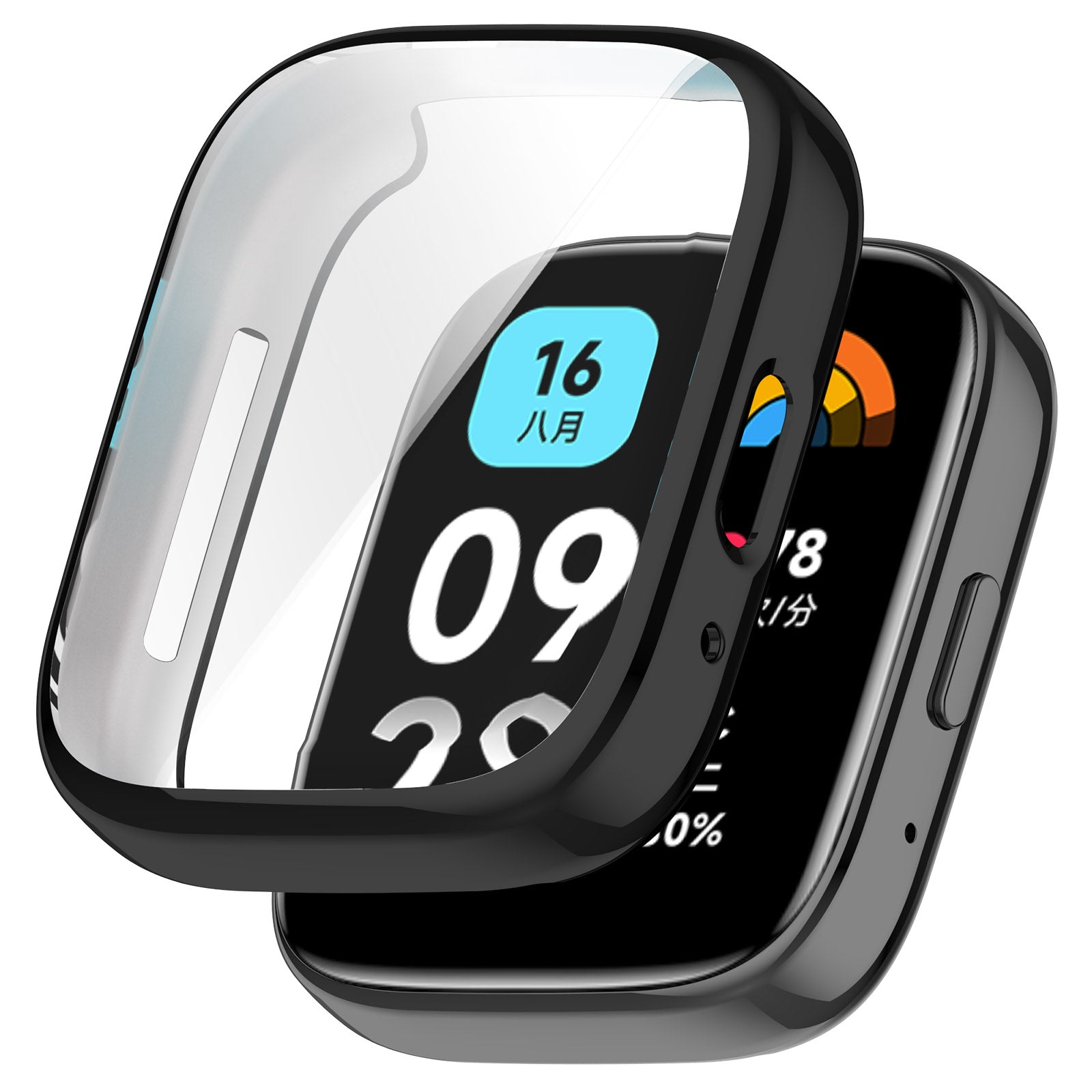 Schutzhülle Bizon Case Watch Felipe für Xiaomi Redmi Watch 3 Active, Schwarz