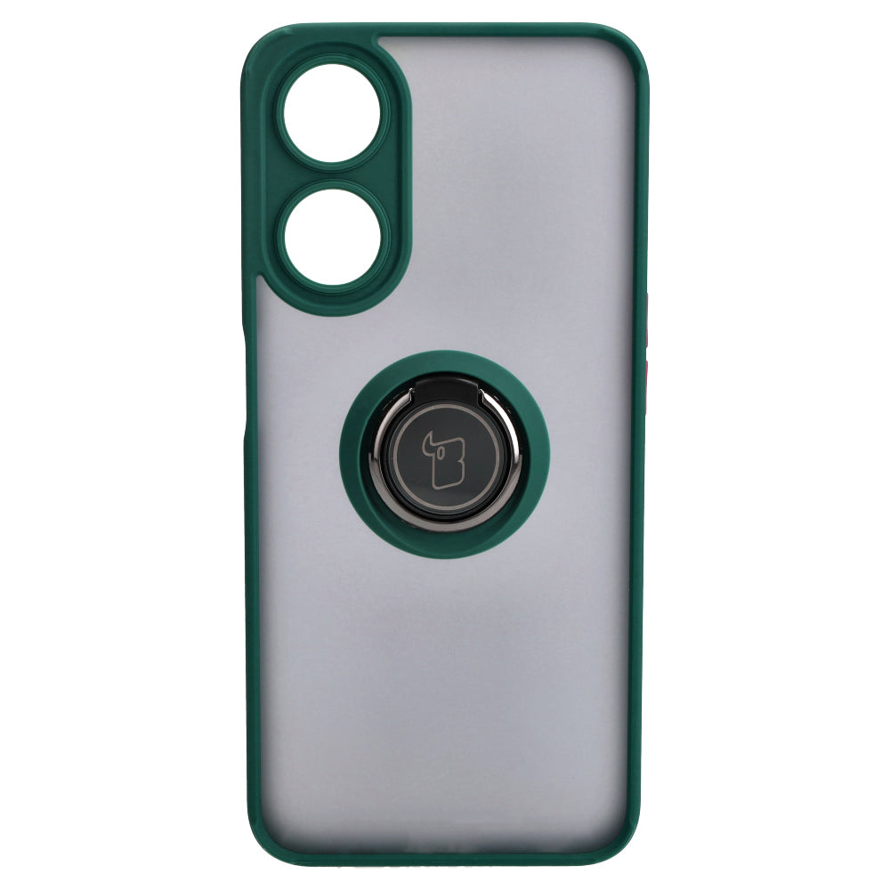 Handyhülle mit Fingergriff für Oppo A78 5G, Bizon Case Hybrid Ring, getönt mit dunkelgrünem Rahmen