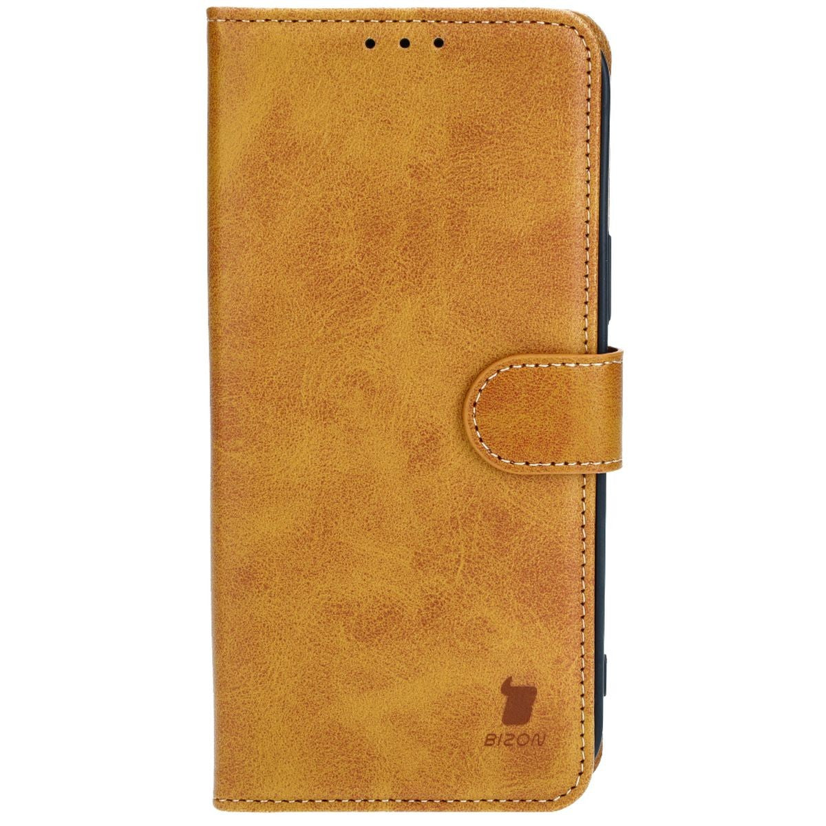 Handyhülle mit Klappe für iPhone 14 Plus, Bizon Case Pocket, Braun