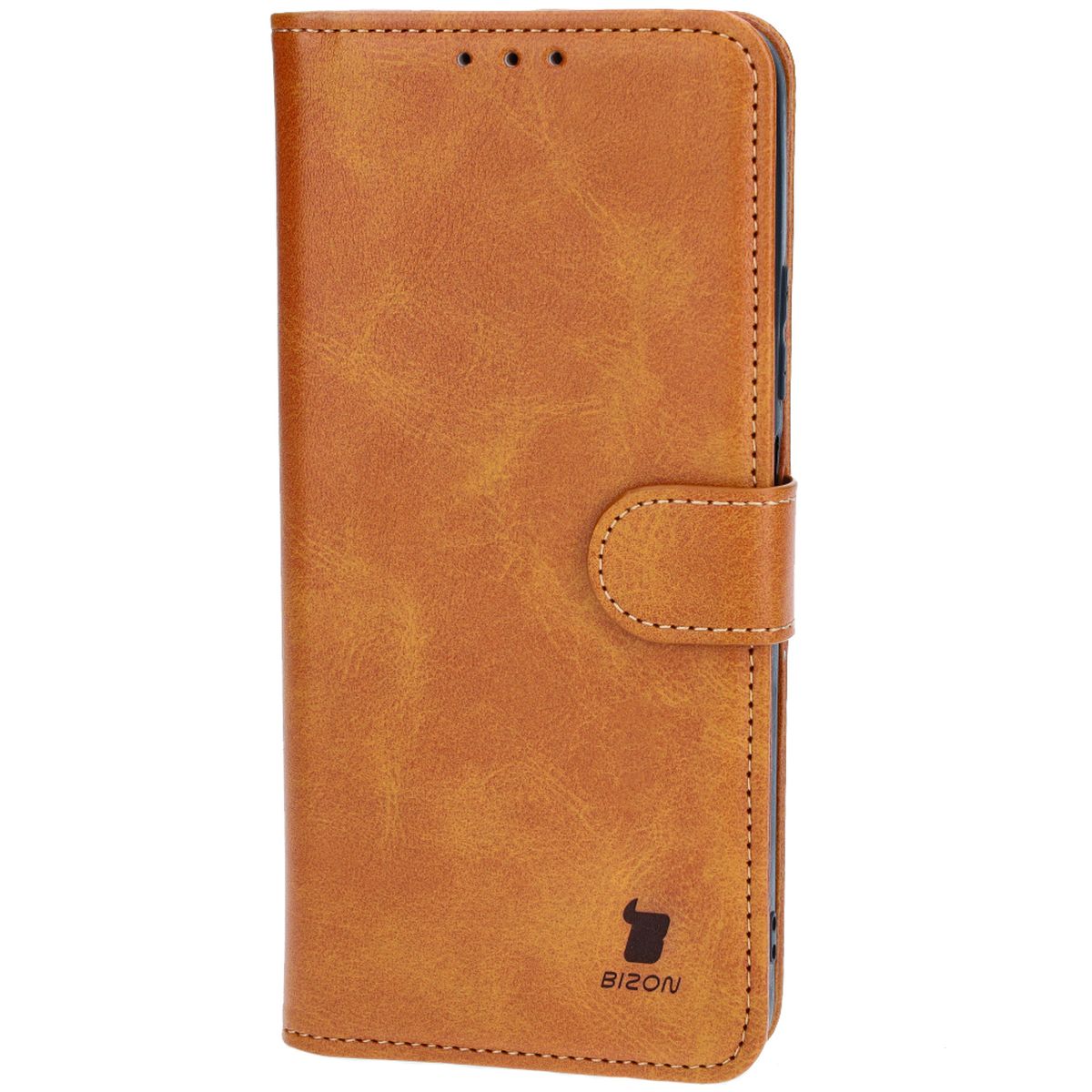 Handyhülle mit Klappe für Oppo A38 4G, Bizon Case Pocket, Braun