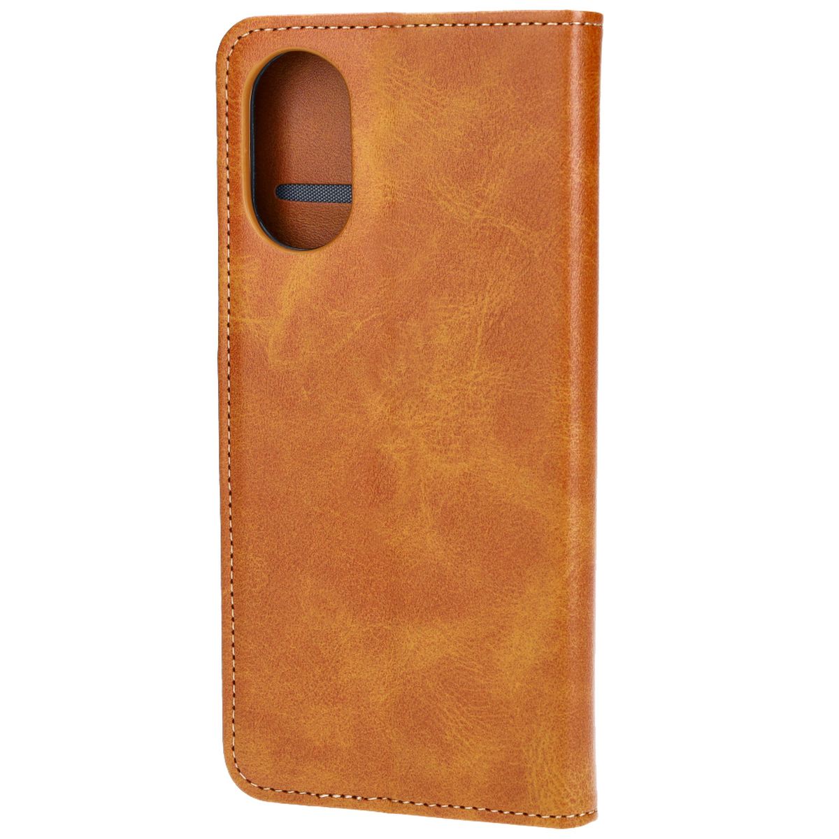 Handyhülle mit Klappe für Oppo A38 4G, Bizon Case Pocket, Braun