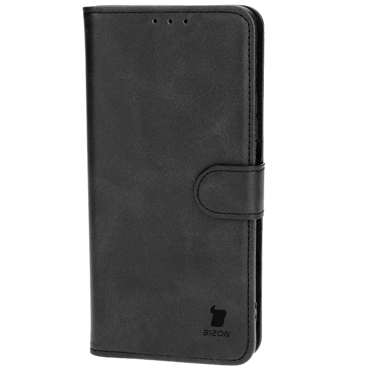 Handyhülle mit Klappe für Oppo A58 4G, Bizon Case Pocket, Schwarz