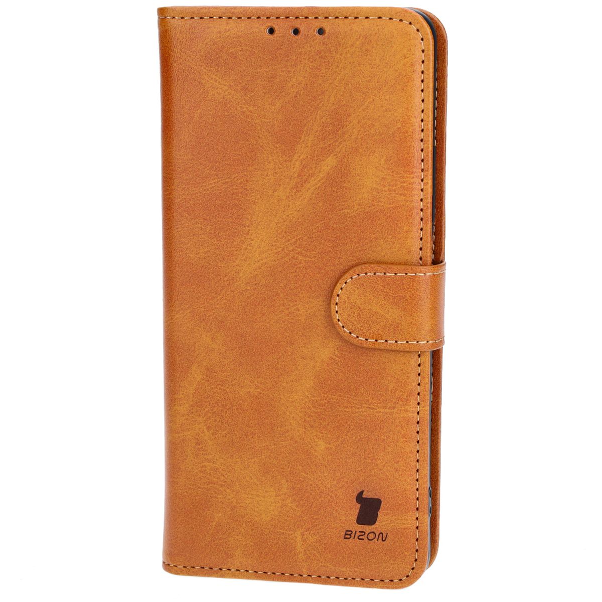 Handyhülle mit Klappe für Oppo A58 4G, Bizon Case Pocket, Braun