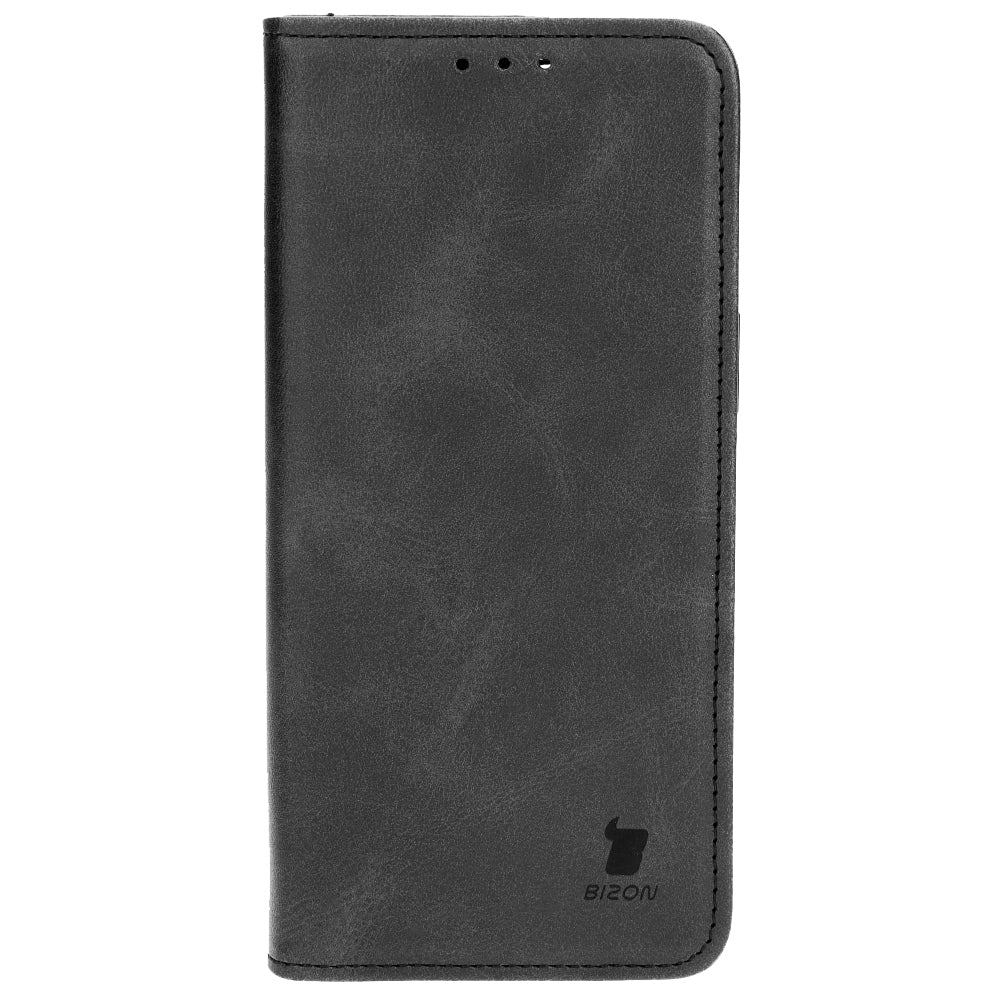 Handyhülle mit Klappe für iPhone 14 Pro Max, Bizon Case Pocket Pro, Schwarz