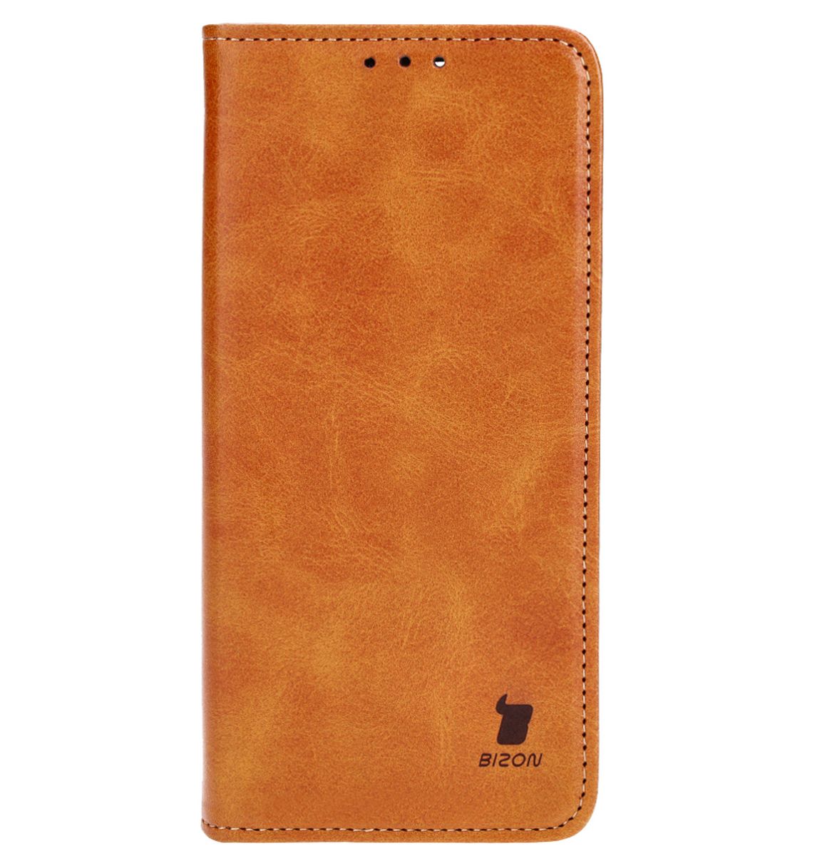 Handyhülle mit Klappe für iPhone 14 Pro Max, Bizon Case Pocket Pro, Braun
