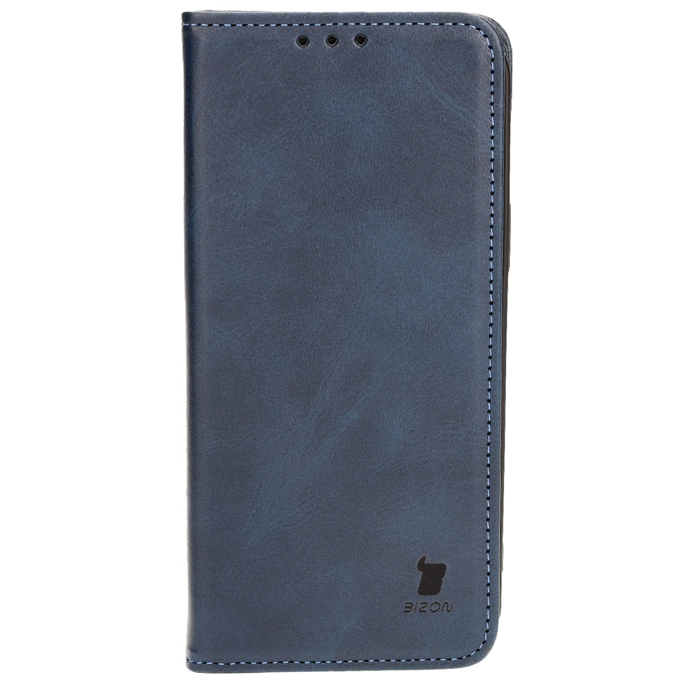 Handyhülle mit Klappe für iPhone 15 Plus, Bizon Case Pocket Pro, Dunkelblau
