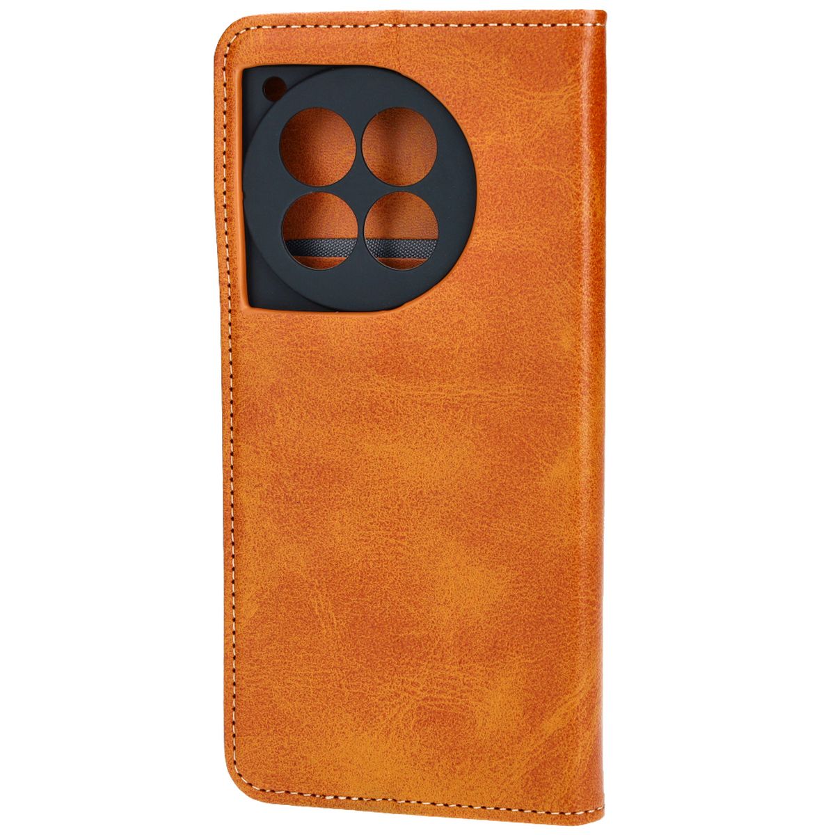 Handyhülle mit Klappe für OnePlus 12R, Bizon Case Pocket Pro, Braun