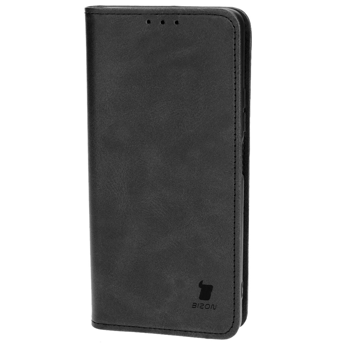 Handyhülle mit Klappe für Oppo A58 4G, Bizon Case Pocket Pro, Schwarz