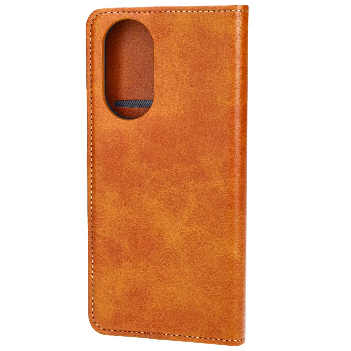 Handyhülle mit Klappe für Oppo A58 4G, Bizon Case Pocket Pro, Braun