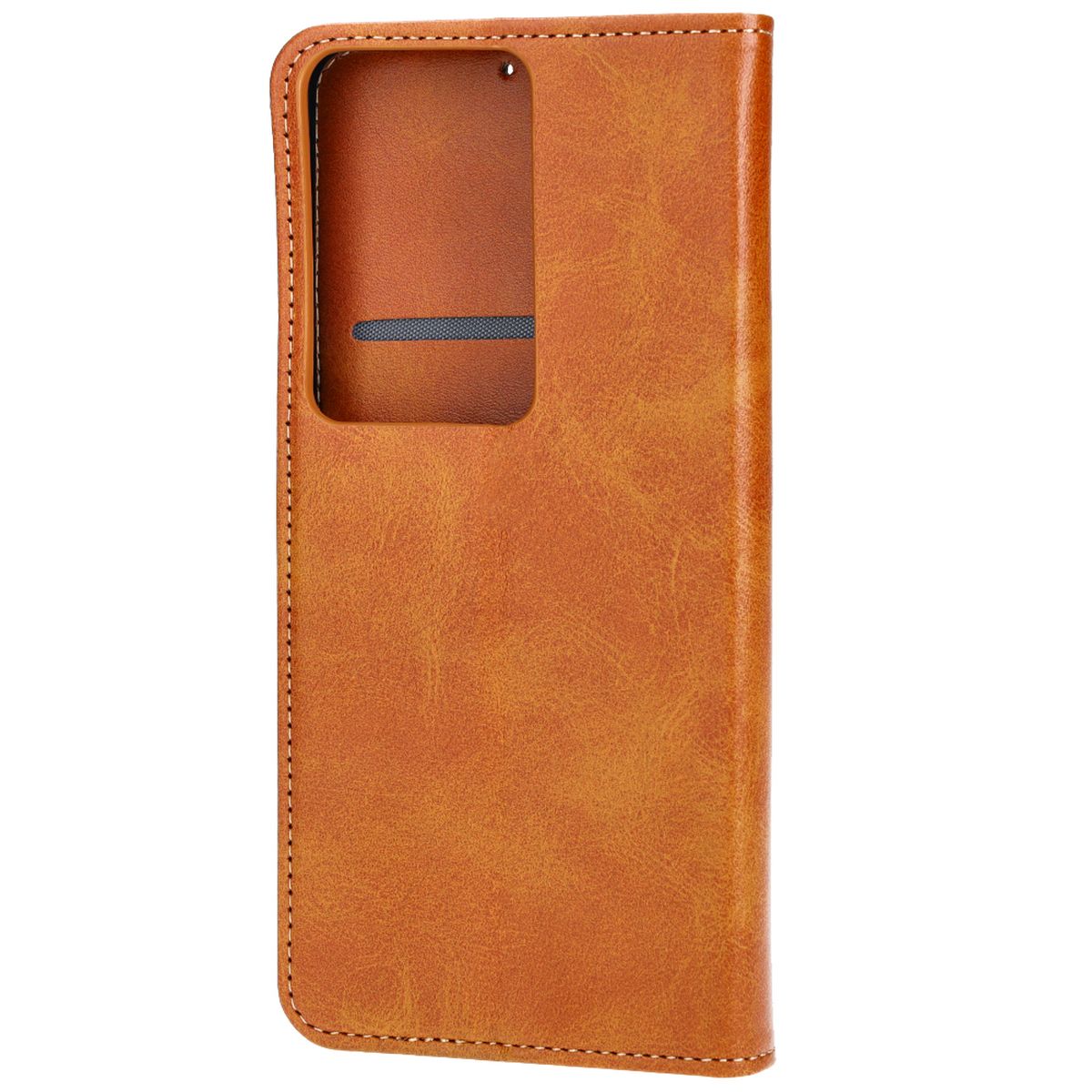 Handyhülle mit Klappe für Oppo A79 5G, Bizon Case Pocket Pro, Braun