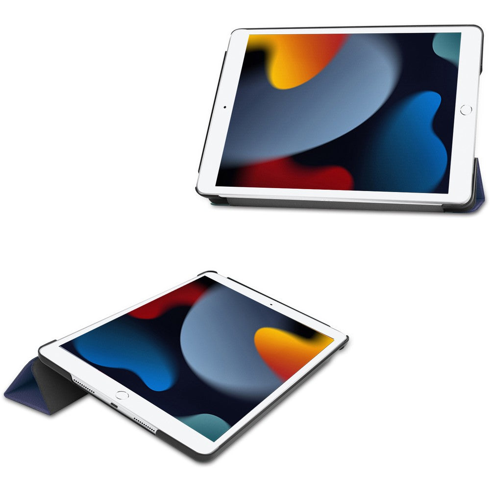 Schutzhülle Bizon Case Tab Croc für iPad 9/8/7 10.2 2021/2020/2019, Dunkelblau