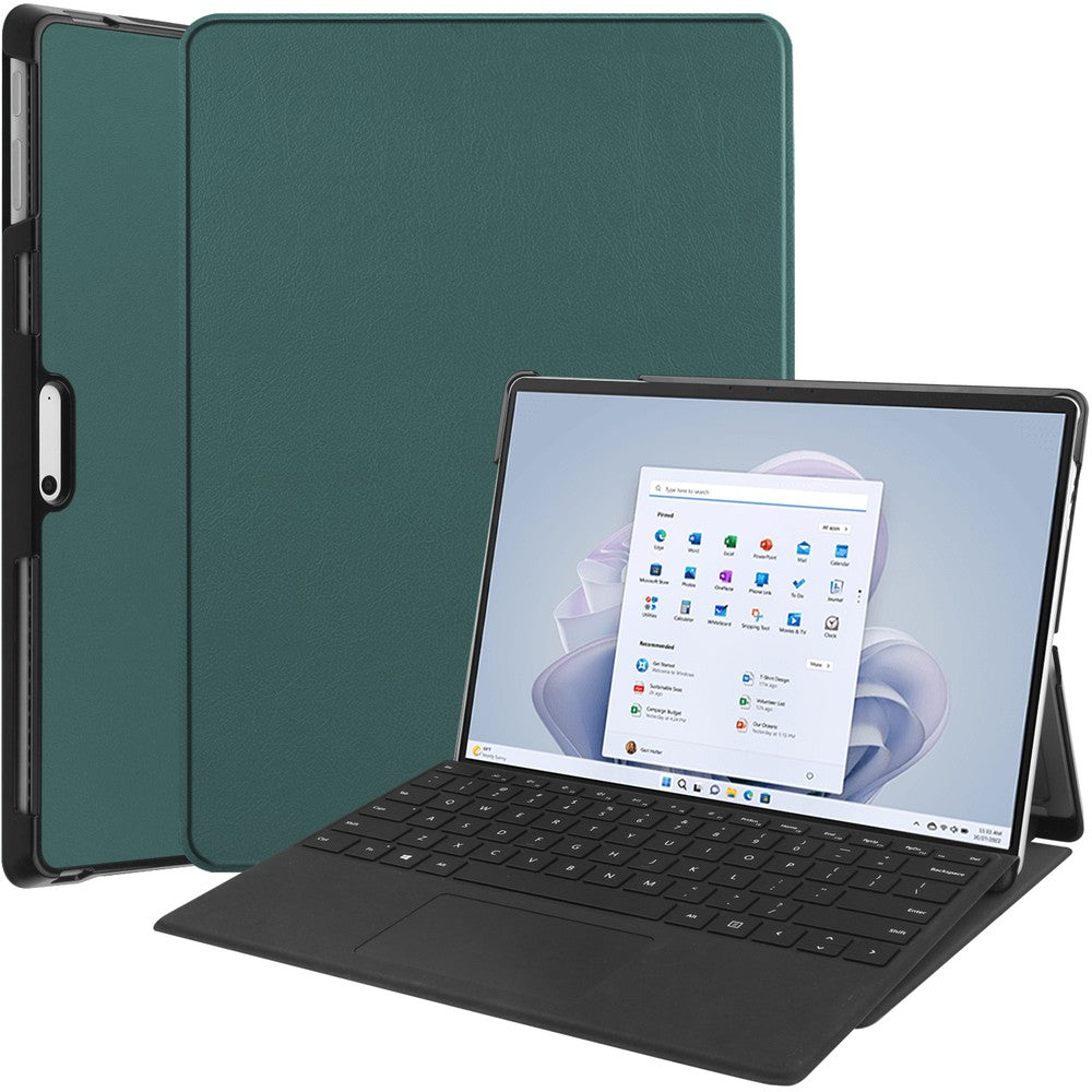 Schutzhülle Bizon Case Tab Croc für Microsoft Surface Pro 11 (13") / 10 / 9, Dunkelgrün