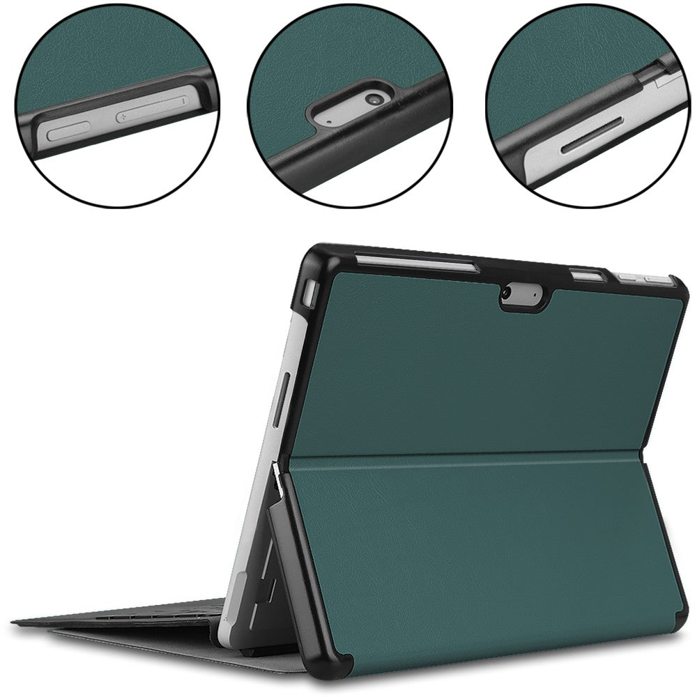 Schutzhülle Bizon Case Tab Croc für Microsoft Surface Pro 11 (13") / 10 / 9, Dunkelgrün