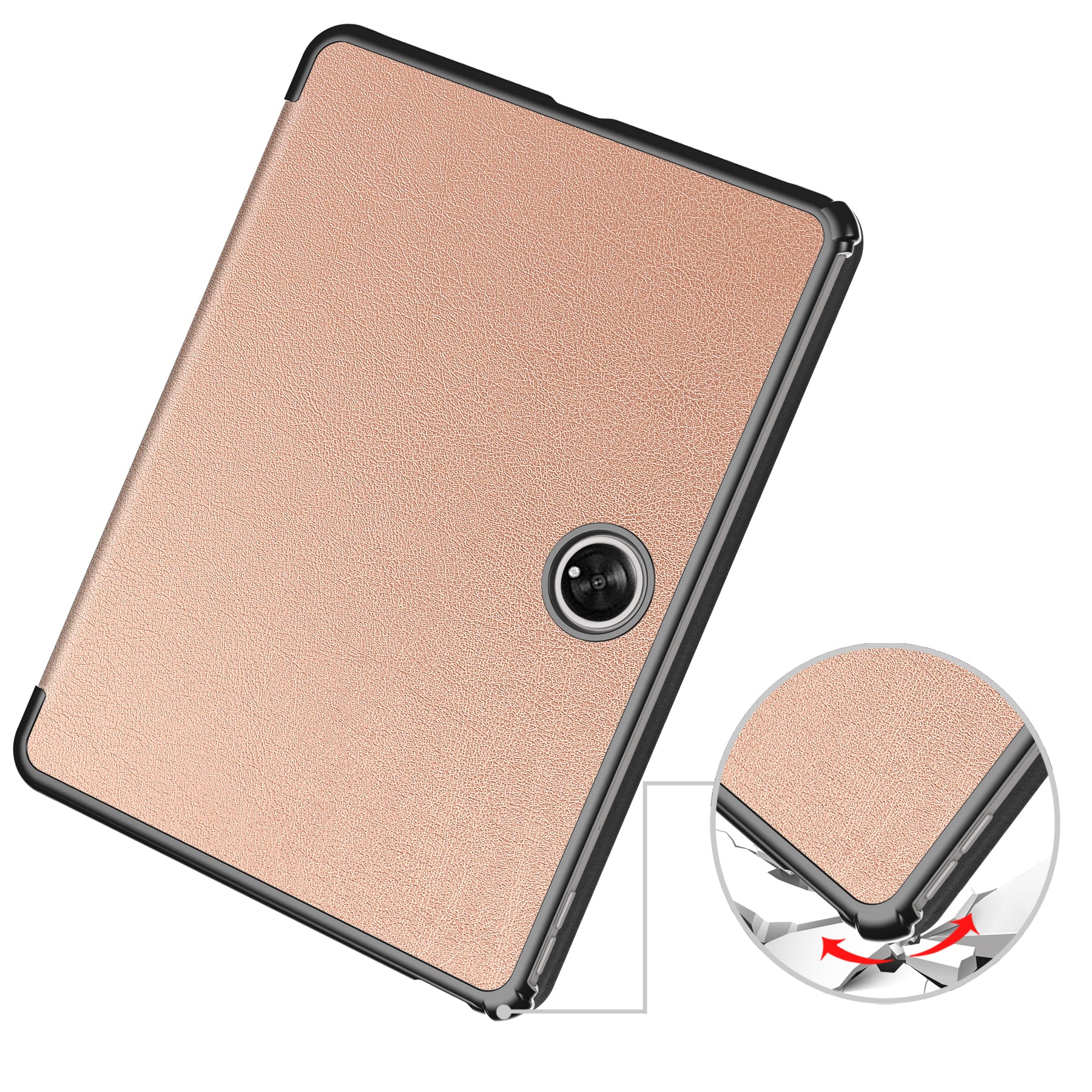 Schutzhülle Bizon Case Tab Croc für Oppo Pad 2 / OnePlus Pad, Rosegold
