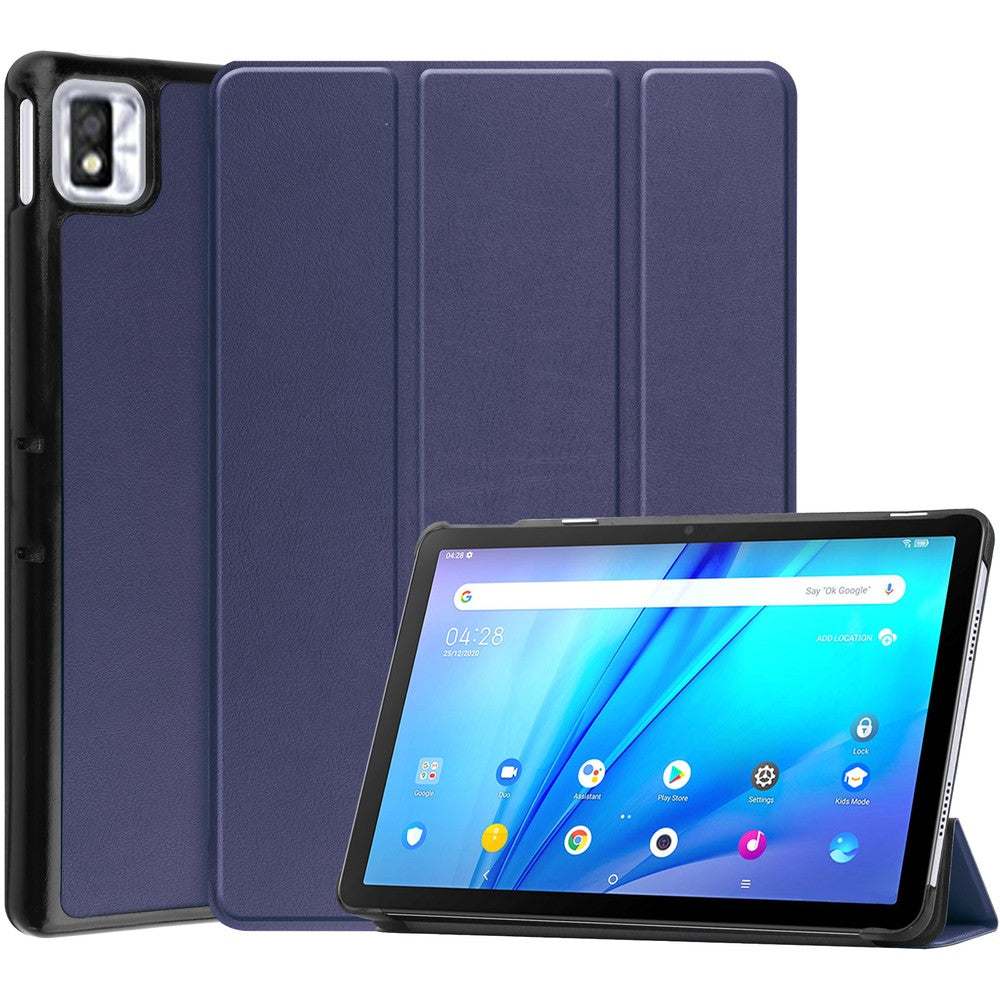 Schutzhülle Bizon Case Tab Croc für TCL Tab 10s 9080G (2021), Dunkelblau