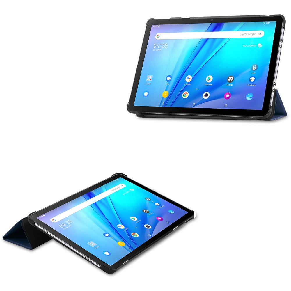 Schutzhülle Bizon Case Tab Croc für TCL Tab 10s 9080G (2021), Dunkelblau