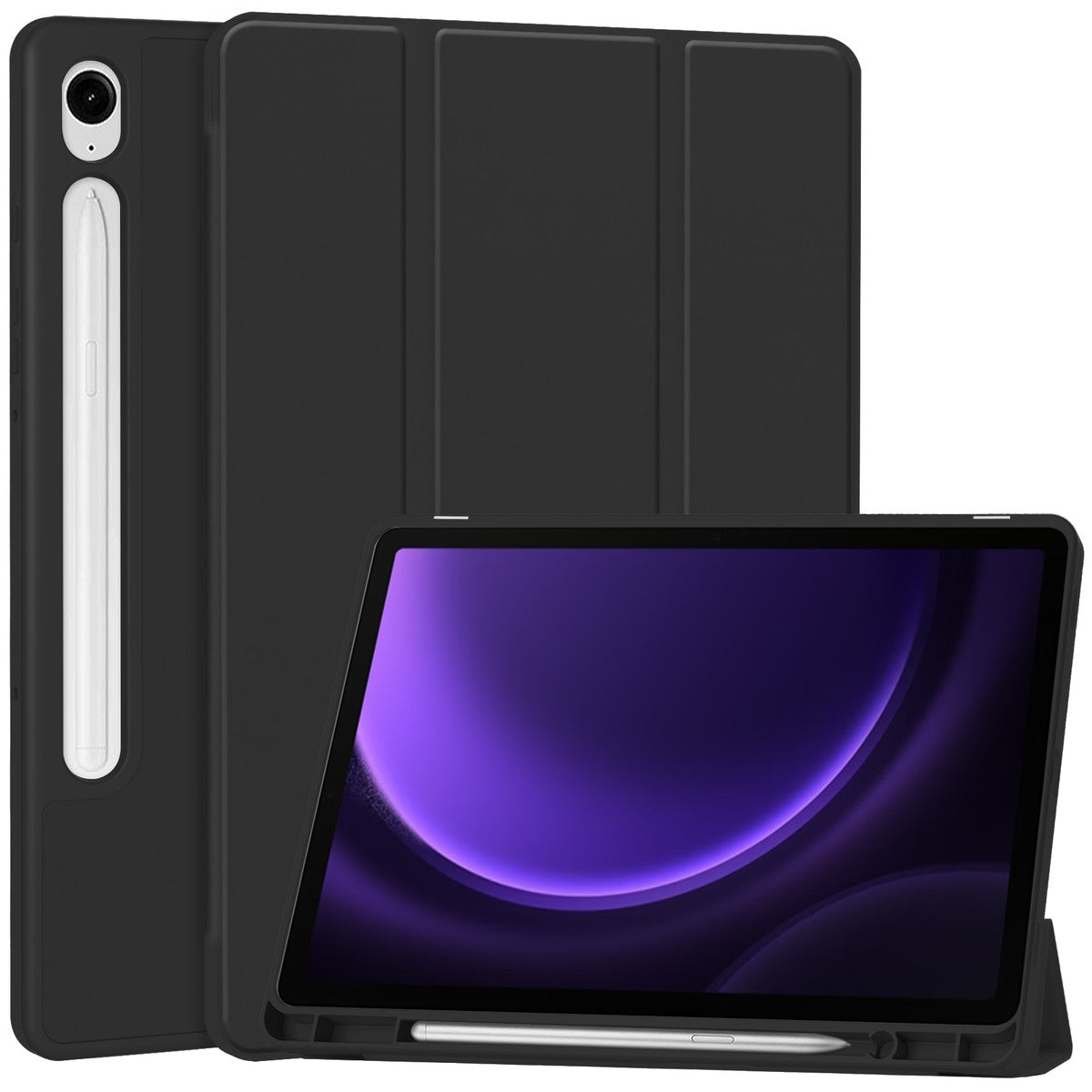 Schutzhülle Bizon Case Tab Lizard für Galaxy Tab S10 Lite / S10 FE / S9 / S9 FE, Schwarz