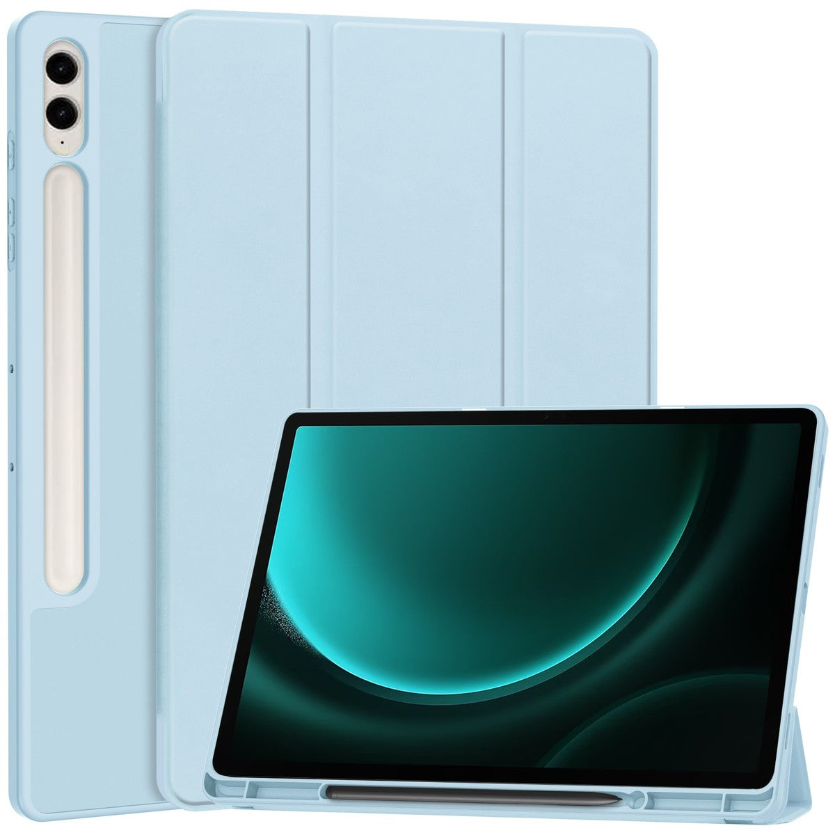 Schutzhülle Bizon Case Tab Lizard für Galaxy Tab S9 FE Plus, Hellblau