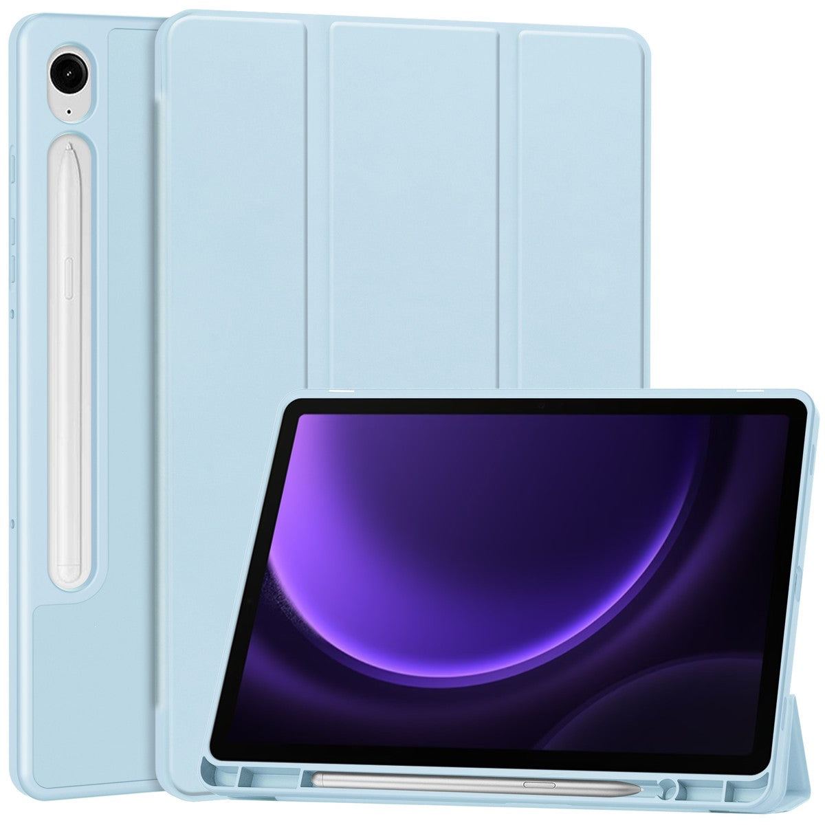 Schutzhülle Bizon Case Tab Lizard für Galaxy Tab S10 Lite / S10 FE / S9 / S9 FE, Hellblau