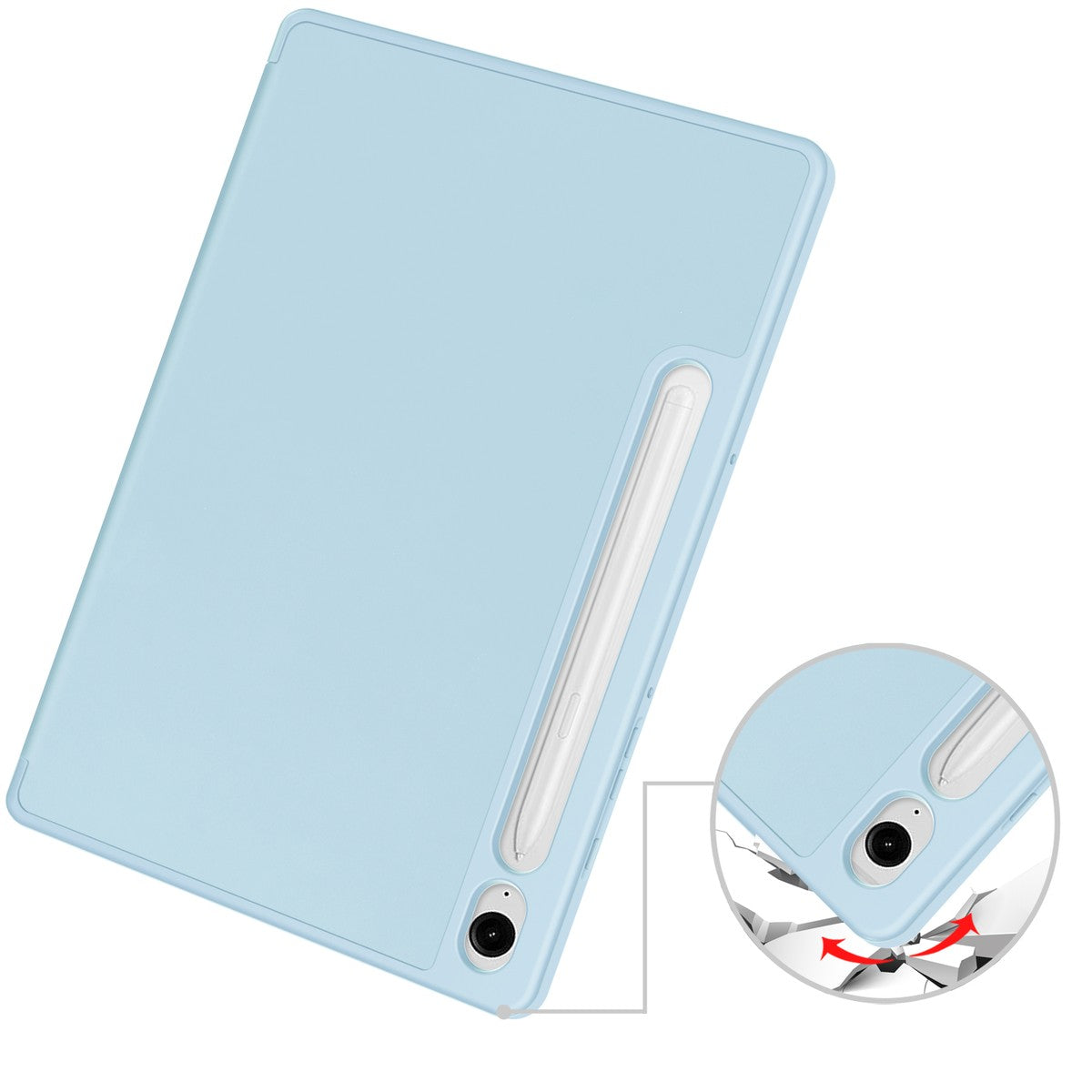 Schutzhülle Bizon Case Tab Lizard für Galaxy Tab S10 Lite / S10 FE / S9 / S9 FE, Hellblau