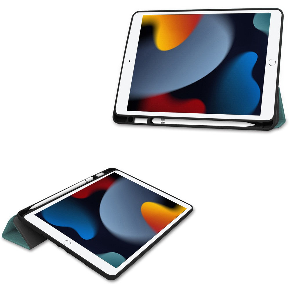 Schutzhülle Bizon Case Tab Lizard für iPad 9/8/7 10.2 2021/2020/2019, Dunkelgrün
