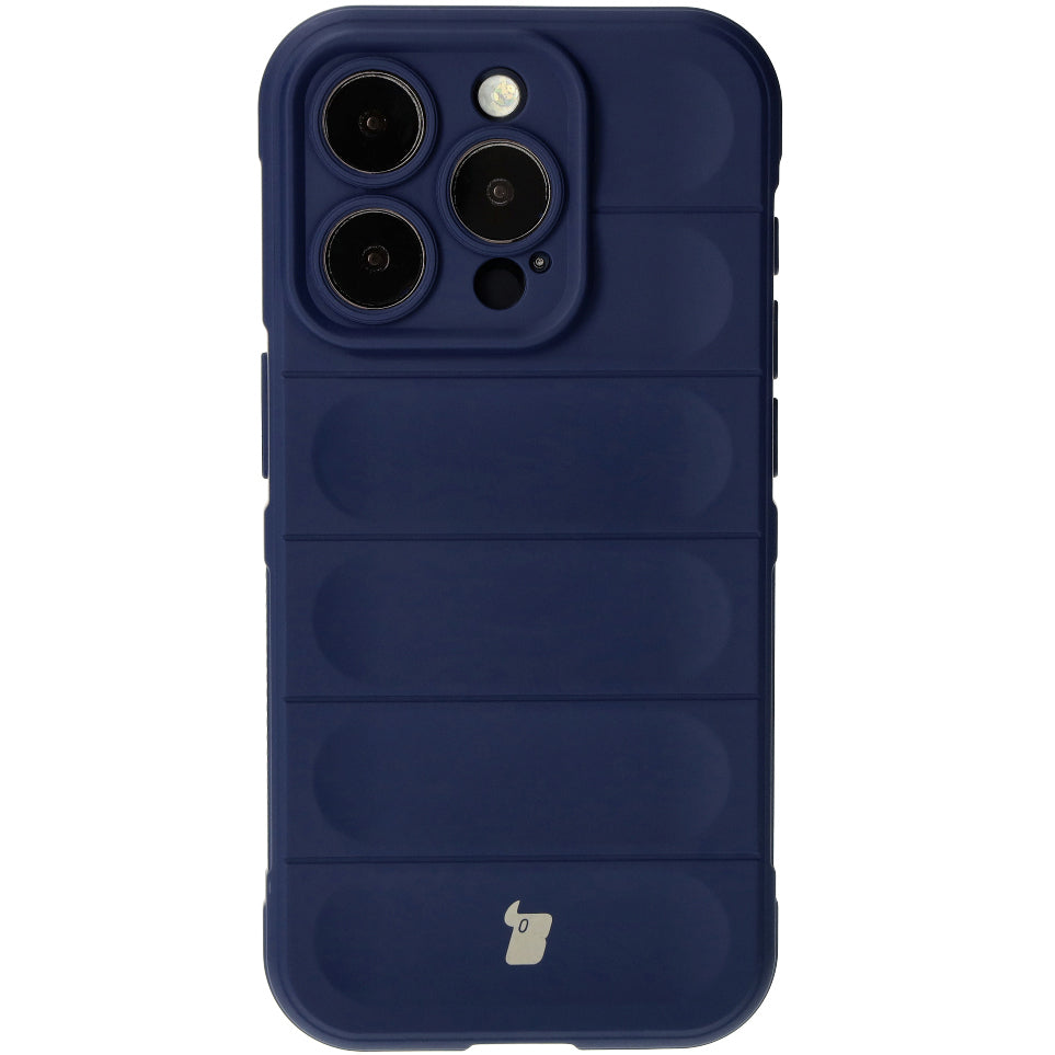 Robuste Handyhülle für iPhone 15 Pro, Bizon Case Tur, Dunkelblau
