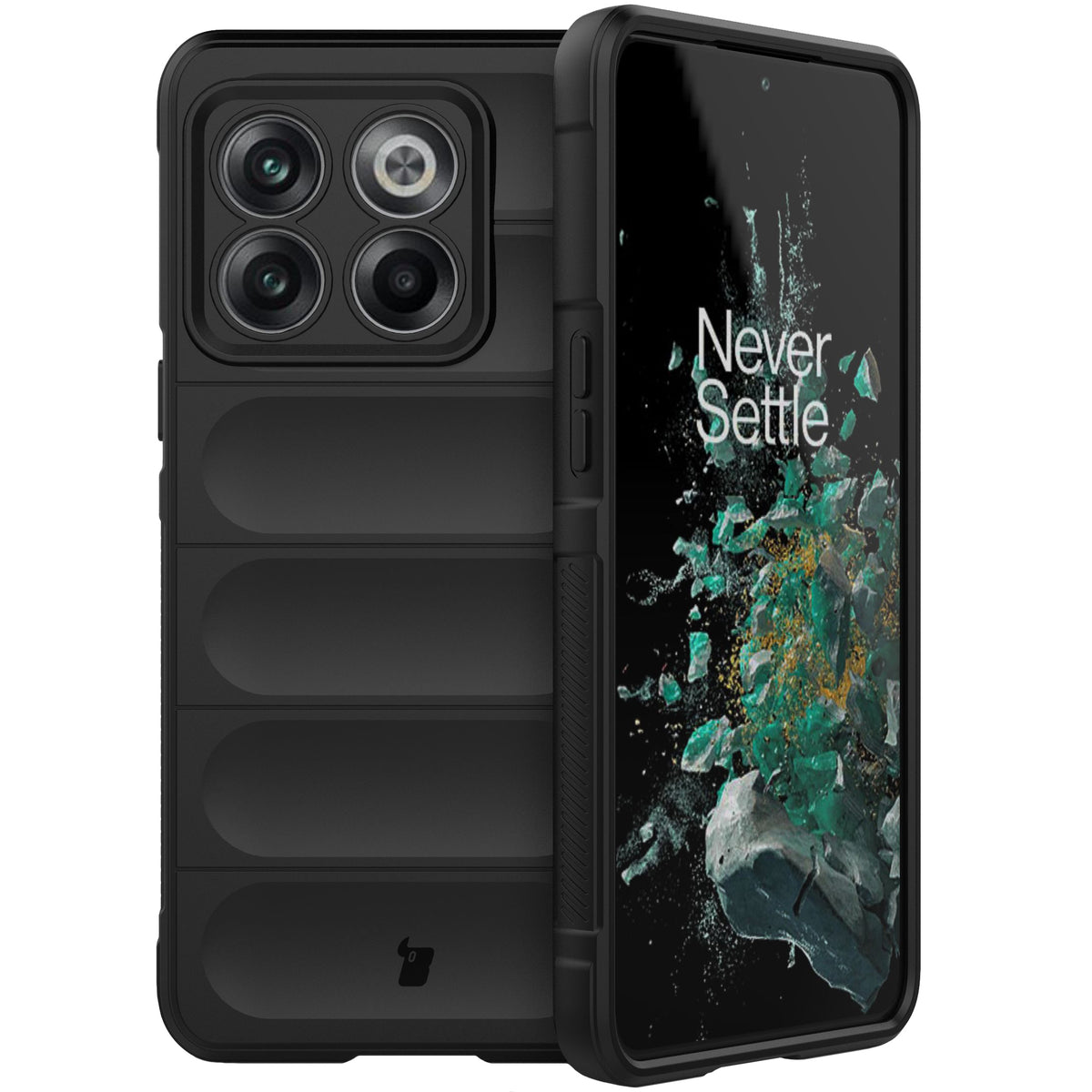 Robuste Handyhülle für OnePlus 10T, Bizon Case Tur, Schwarz