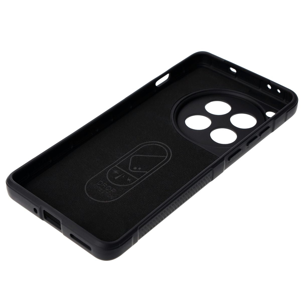 Robuste Handyhülle für OnePlus 12, Bizon Case Tur, Schwarz