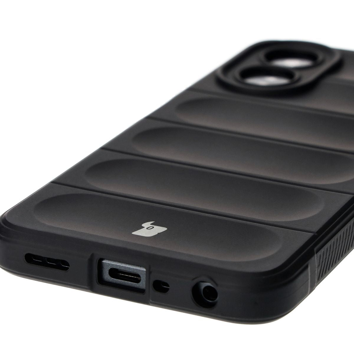 Robuste Handyhülle für Oppo A38 4G, Bizon Case Tur, Schwarz