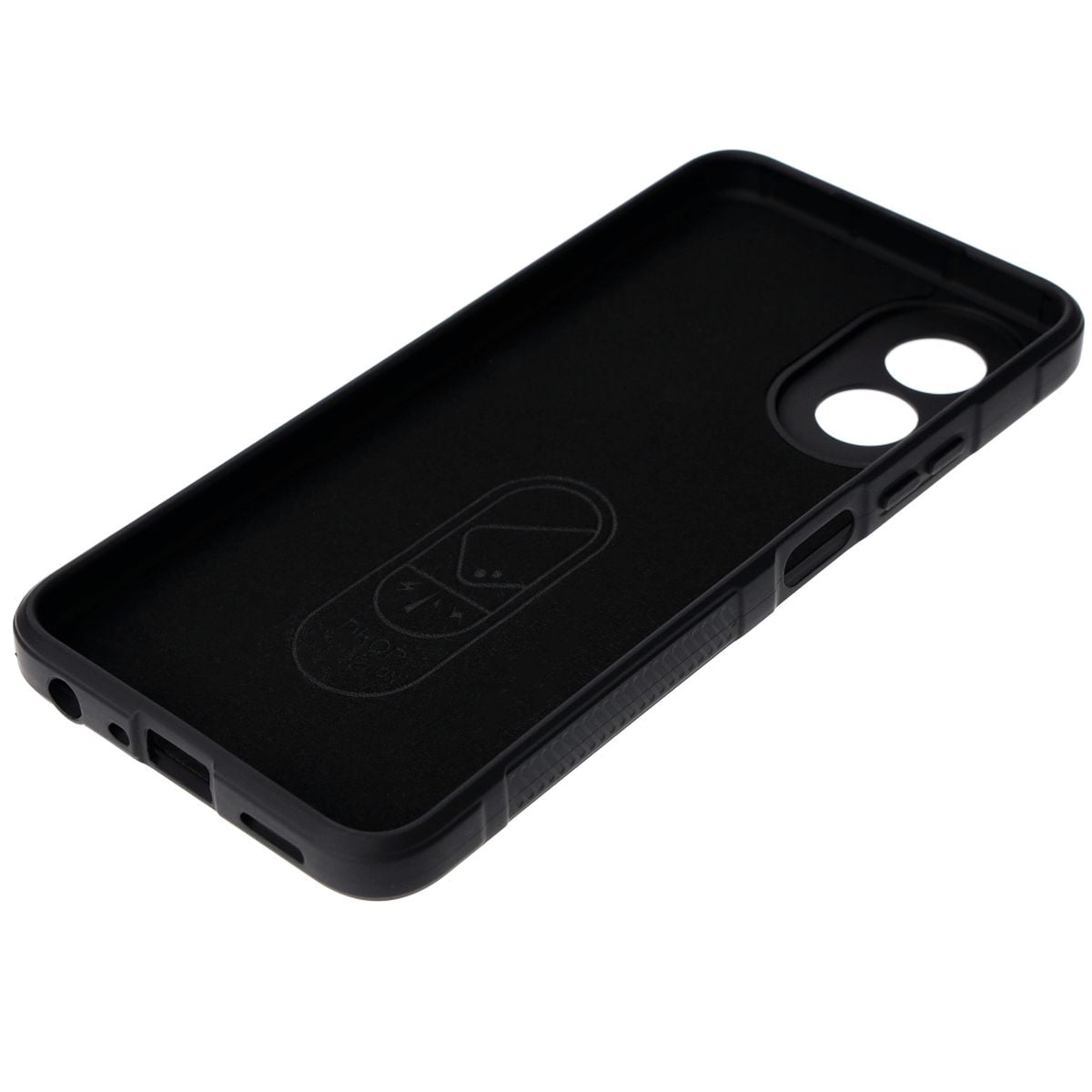 Robuste Handyhülle für Oppo A38 4G, Bizon Case Tur, Schwarz