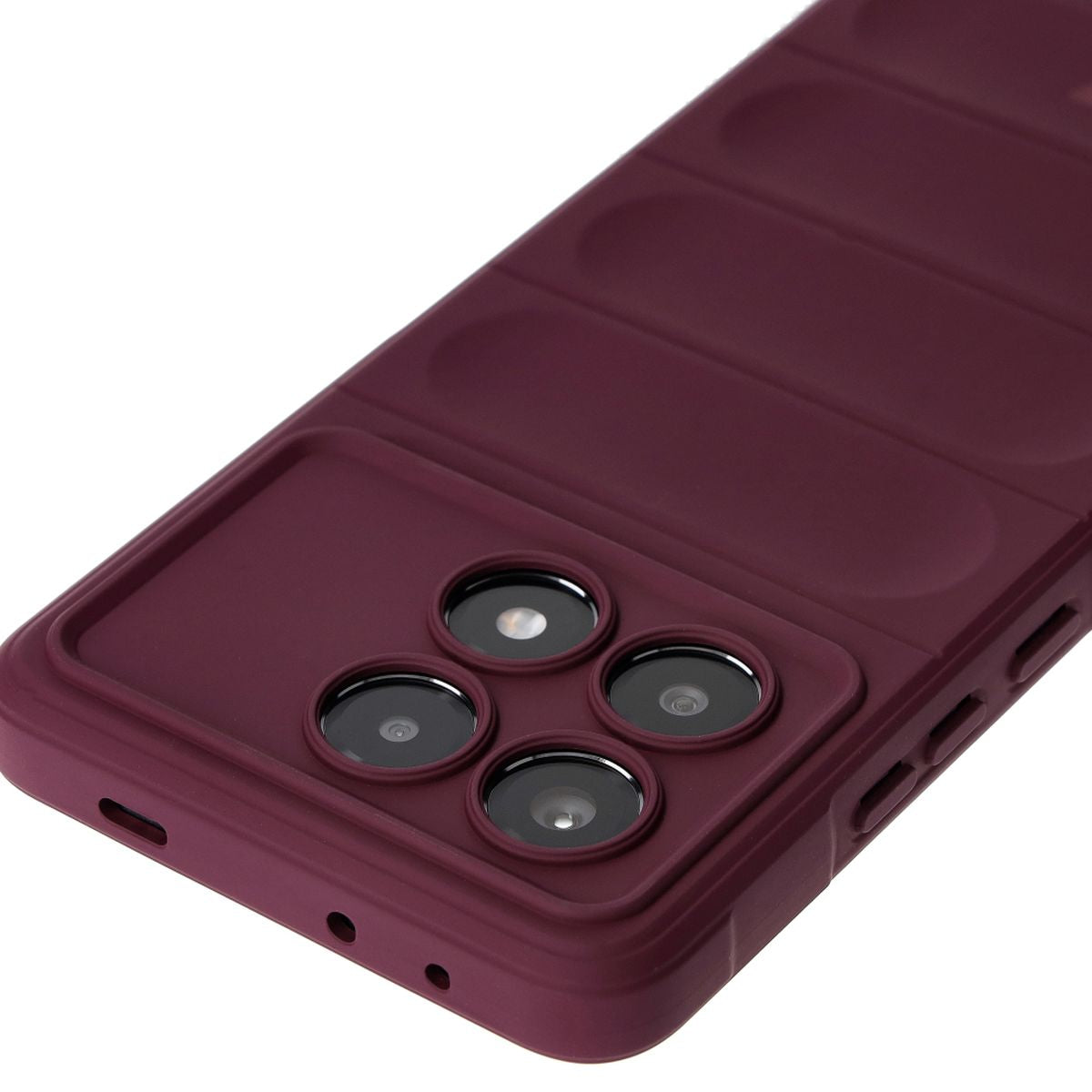 Robuste Handyhülle für Xiaomi Poco X6 Pro, Bizon Case Tur, Burgunderrot