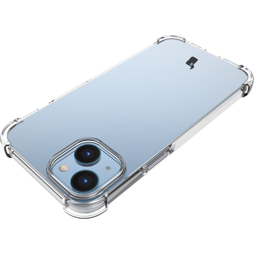 Schutzhülle + 2x Glas + Kameraschutz Bizon Case Clear Pack iPhone 14, Transparent