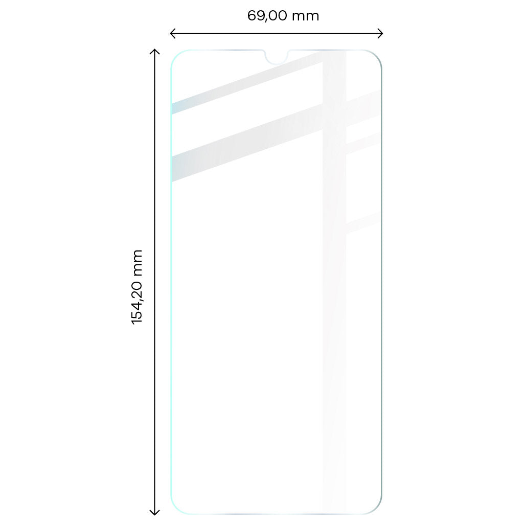 Gehärtetes Glas - 3 Stück + Kameraschutz für Moto E20, Bizon Glass Clear Pack