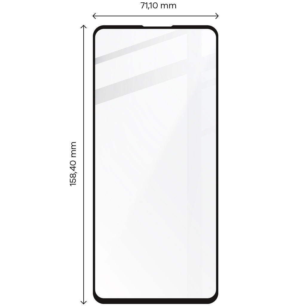 Gehärtetes Glas Bizon Glass Edge für Galaxy A73 5G, Schwarz