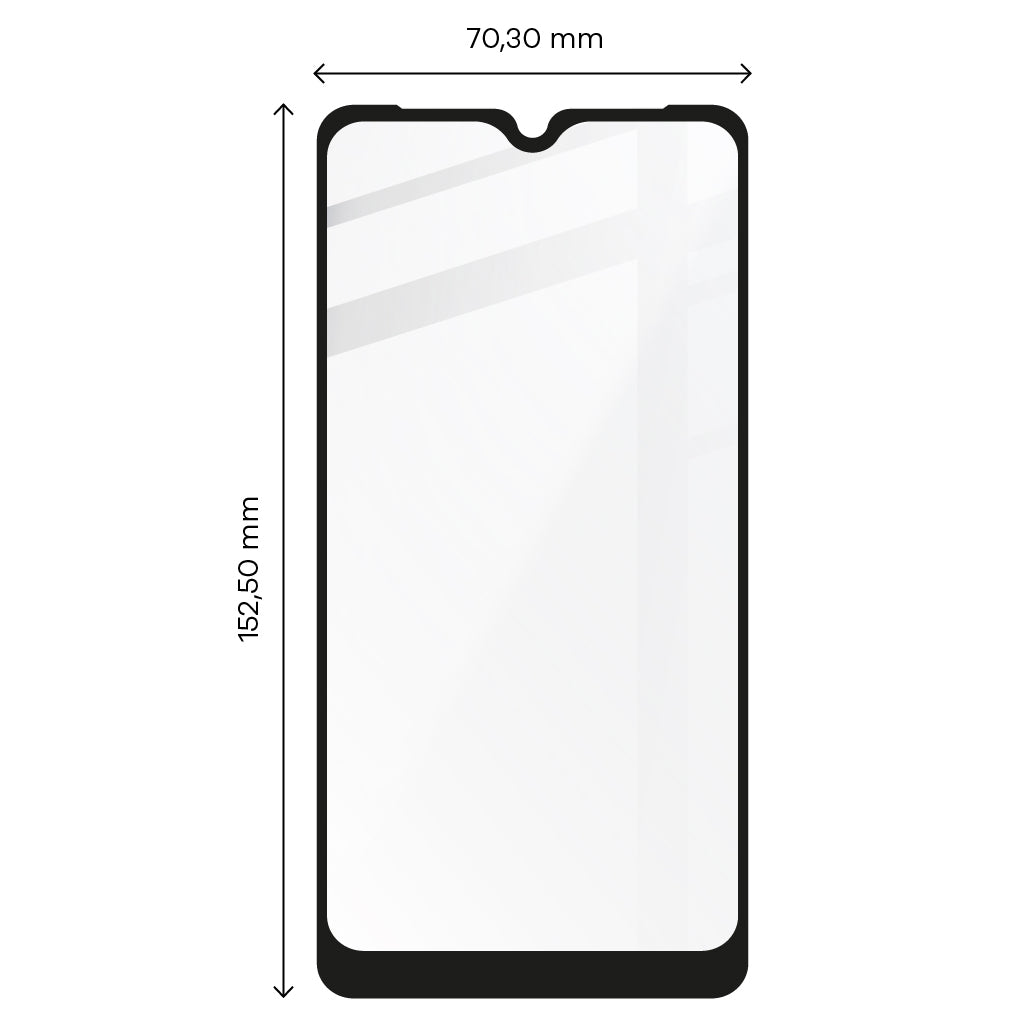 Gehärtetes Glas Bizon Glass Edge für Moto G8 Play, Schwarz