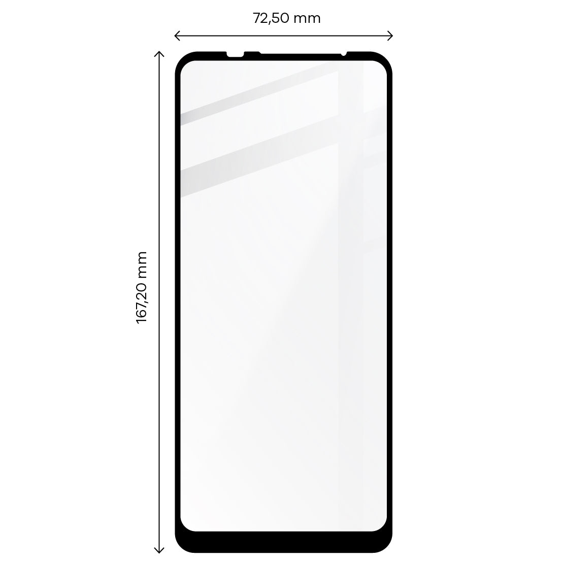 Gehärtetes Glas Bizon Glass Edge für Moto G9 Power, Schwarz